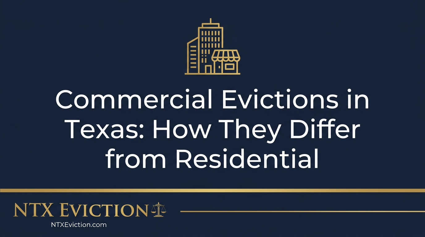 Commercial Evictions in Texas: How They Differ from Residential