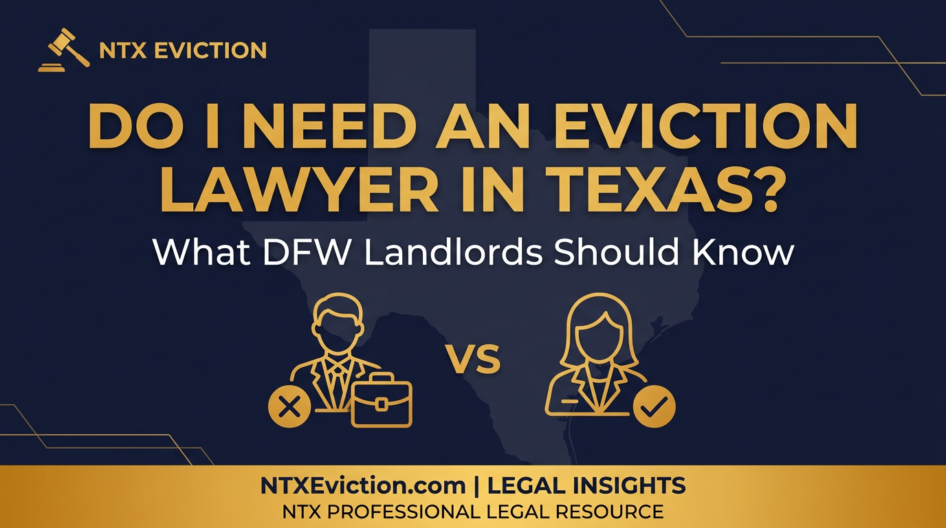 Do I Need an Eviction Lawyer in Texas? What DFW Landlords Should Know