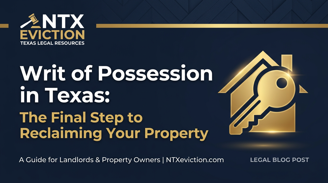 Writ of Possession in Texas: The Final Step to Reclaiming Your Property