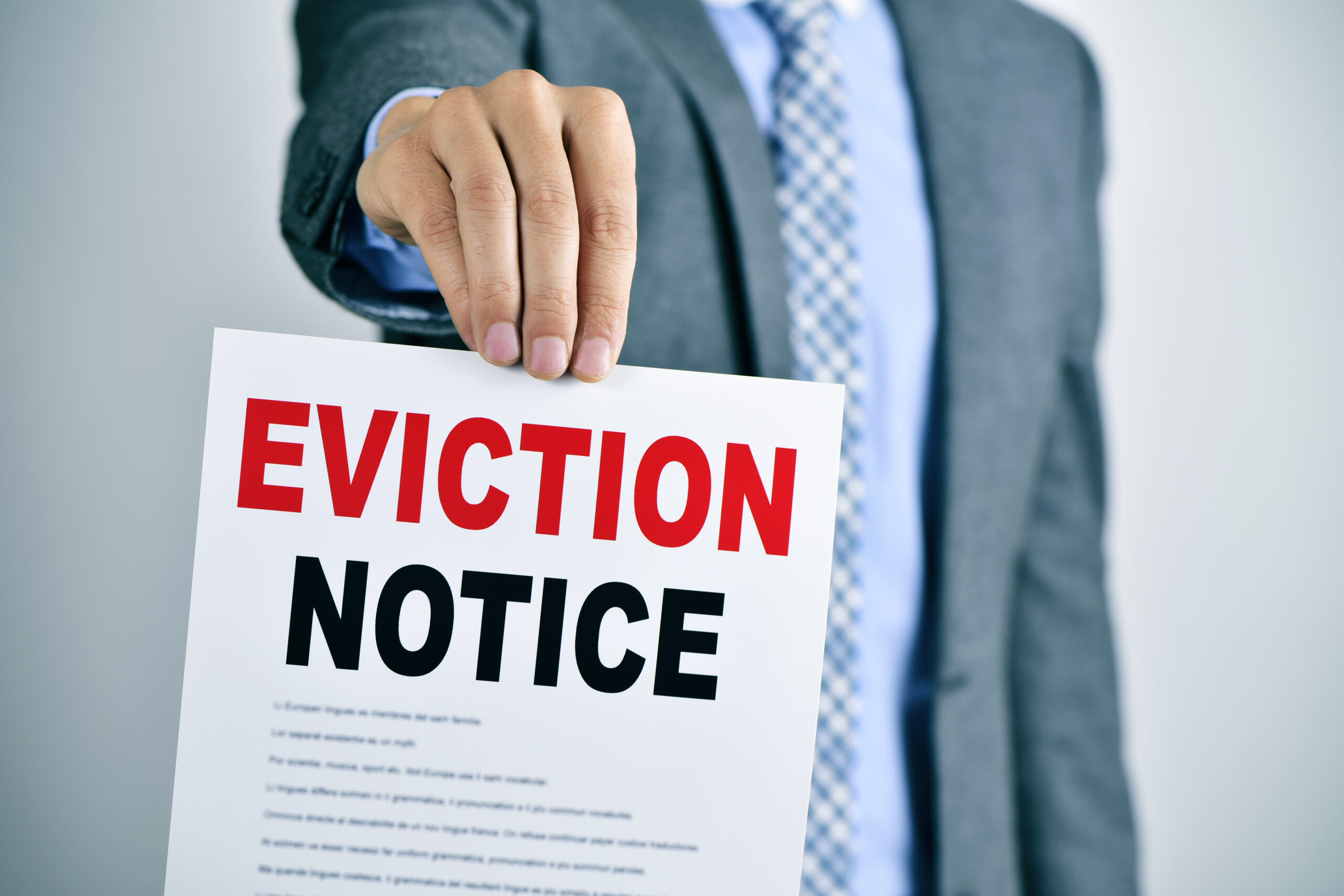 NTX Eviction expert shows an eviction notice