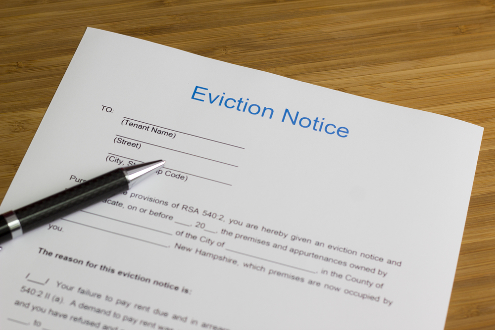 Sample eviction notice for Dallas TX